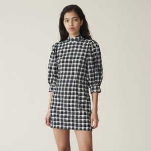 Seersucker Check Mini Dress